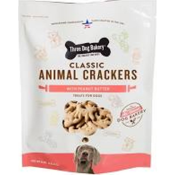 3 Dog Bakery Animal Crackers Peanut Butter